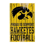 Iowa Hawkeyes Sign 11x17 Wood Proud to Support Design