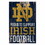 Notre Dame Fighting Irish Sign 11x17 Wood Proud to Support Design