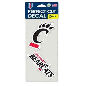 Cincinnati Bearcats Decal 4x4 Perfect Cut Set of 2