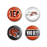 Cincinnati Bengals Buttons 4 Pack