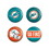 Miami Dolphins Buttons 4 Pack