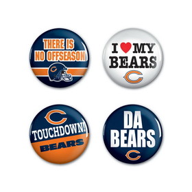 Chicago Bears Buttons 4 Pack