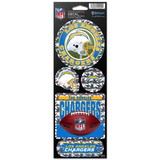 Los Angeles Chargers Decal 4x11 Die Cut Prismatic Style