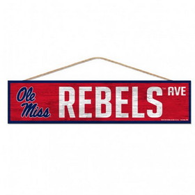 Mississippi Rebels Sign 4x17 Wood Avenue Design