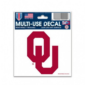 Oklahoma Sooners Decal 3x4 Multi Use