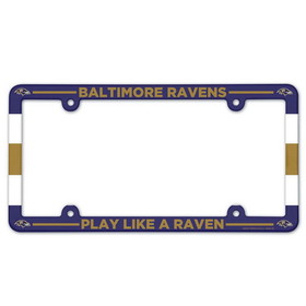 Baltimore Ravens License Plate Frame Plastic Full Color Style