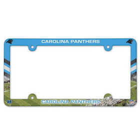Carolina Panthers License Plate Frame Plastic Full Color Style