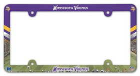 Minnesota Vikings License Plate Frame Plastic Full Color Style