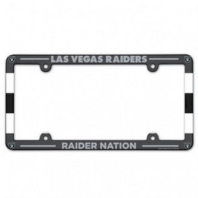 Las Vegas Raiders License Plate Frame Plastic Full Color Style