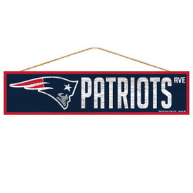 New England Patriots Sign 4x17 Wood Avenue Design