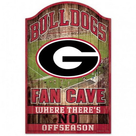 Georgia Bulldogs Sign 11x17 Wood Fan Cave Design