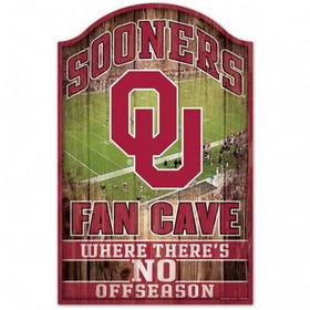 Oklahoma Sooners Sign 11x17 Wood Fan Cave Design