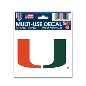 Miami Hurricanes Decal 3x4 Multi Use