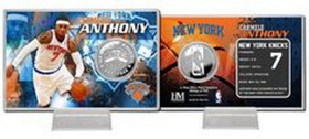 New York Knicks Carmelo Anthony Coin Card - Silver Stad