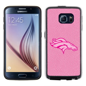 Denver Broncos Phone Case Pink Football Pebble Grain Feel Samsung Galaxy S6 CO