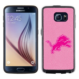 Detroit Lions Phone Case Pink Football Pebble Grain Feel Samsung Galaxy S6 CO