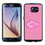 Kansas City Chiefs Phone Case Pink Football Pebble Grain Feel Samsung Galaxy S6 CO