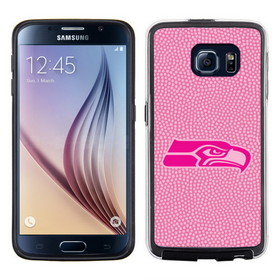 Seattle Seahawks Phone Case Pink Football Pebble Grain Feel Samsung Galaxy S6 CO