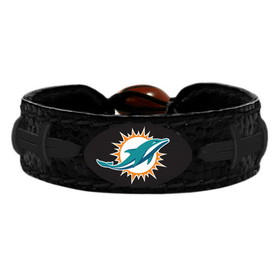 Miami Dolphins Bracelet Team Color Tonal Black Football CO