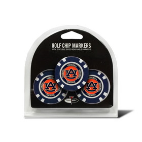 Auburn Tigers Golf Chip with Marker 3 Pack