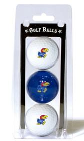 Kansas Jayhawks 3 Pack of Golf Balls