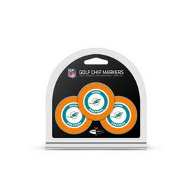 Miami Dolphins Golf Chip with Marker 3 Pack