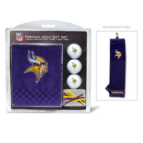 Minnesota Vikings Golf Gift Set with Embroidered Towel