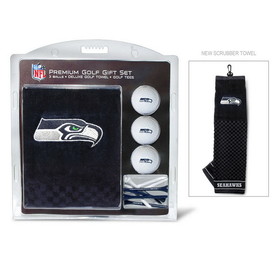 Seattle Seahawks Golf Gift Set with Embroidered Towel