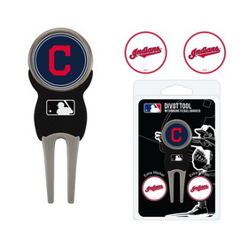 Cleveland Indians Golf Divot Tool with 3 Markers