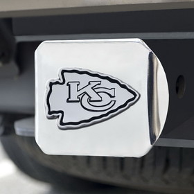 Kansas City Chiefs Hitch Cover Chrome Emblem on Chrome