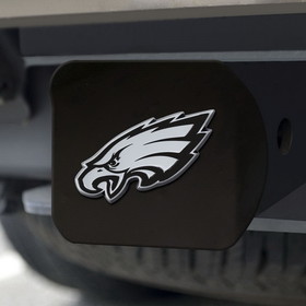 Philadelphia Eagles Hitch Cover Chrome Emblem on Black