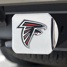 Atlanta Falcons Hitch Cover Color Emblem on Chrome