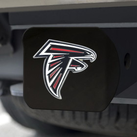 Atlanta Falcons Hitch Cover Color Emblem on Black