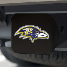 Baltimore Ravens Hitch Cover Color Emblem on Black