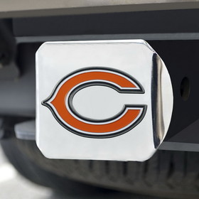 Chicago Bears Hitch Cover Color Emblem on Chrome