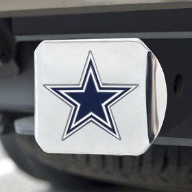 Dallas Cowboys Hitch Cover Color Emblem on Chrome