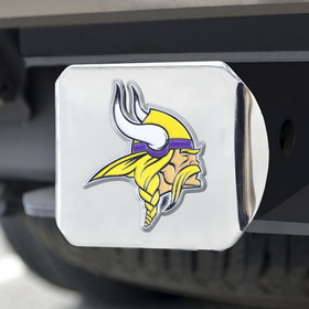 Minnesota Vikings Hitch Cover Color Emblem on Chrome