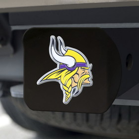 Minnesota Vikings Hitch Cover Color Emblem on Black