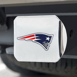 New England Patriots Hitch Cover Color Emblem on Chrome
