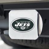 New York Jets Hitch Cover Color Emblem on Chrome