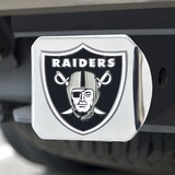 Las Vegas Raiders Hitch Cover Color Emblem on Chrome