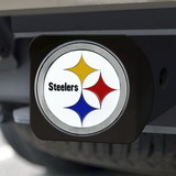 Pittsburgh Steelers Hitch Cover Color Emblem on Black