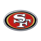 San Francisco 49ers Auto Emblem Premium Metal Chrome Color