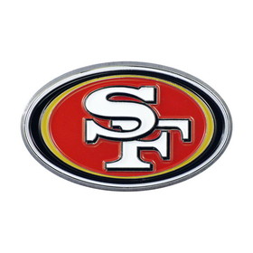 San Francisco 49ers Auto Emblem Premium Metal Chrome Color
