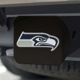 Seattle Seahawks Hitch Cover Color Emblem on Black