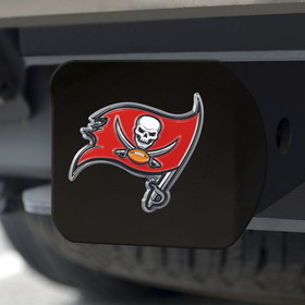 Tampa Bay Buccaneers Hitch Cover Color Emblem on Black