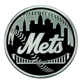New York Mets Auto Emblem Premium Metal Chrome