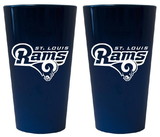 St. Louis Rams Glass Pint Lusterware Style Set of 2