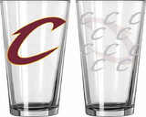 Cleveland Cavaliers Glass Pint Satin Etch 2 Piece Set