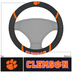 Clemson Tigers Steering Wheel Cover Mesh/Stitched